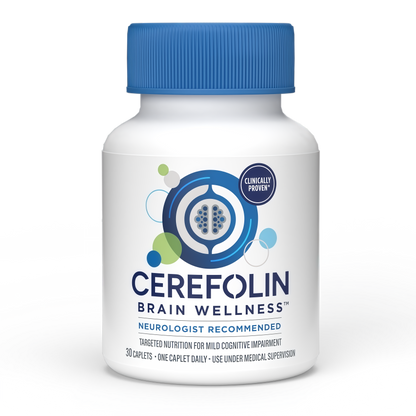 Cerefolin Brain Wellness, Targeted Nutrition for Cognitive Support, Improves Memory, Focus & Concentration, L-Methylfolate, NAC, B12, Neurologist Recommended (30 Count)